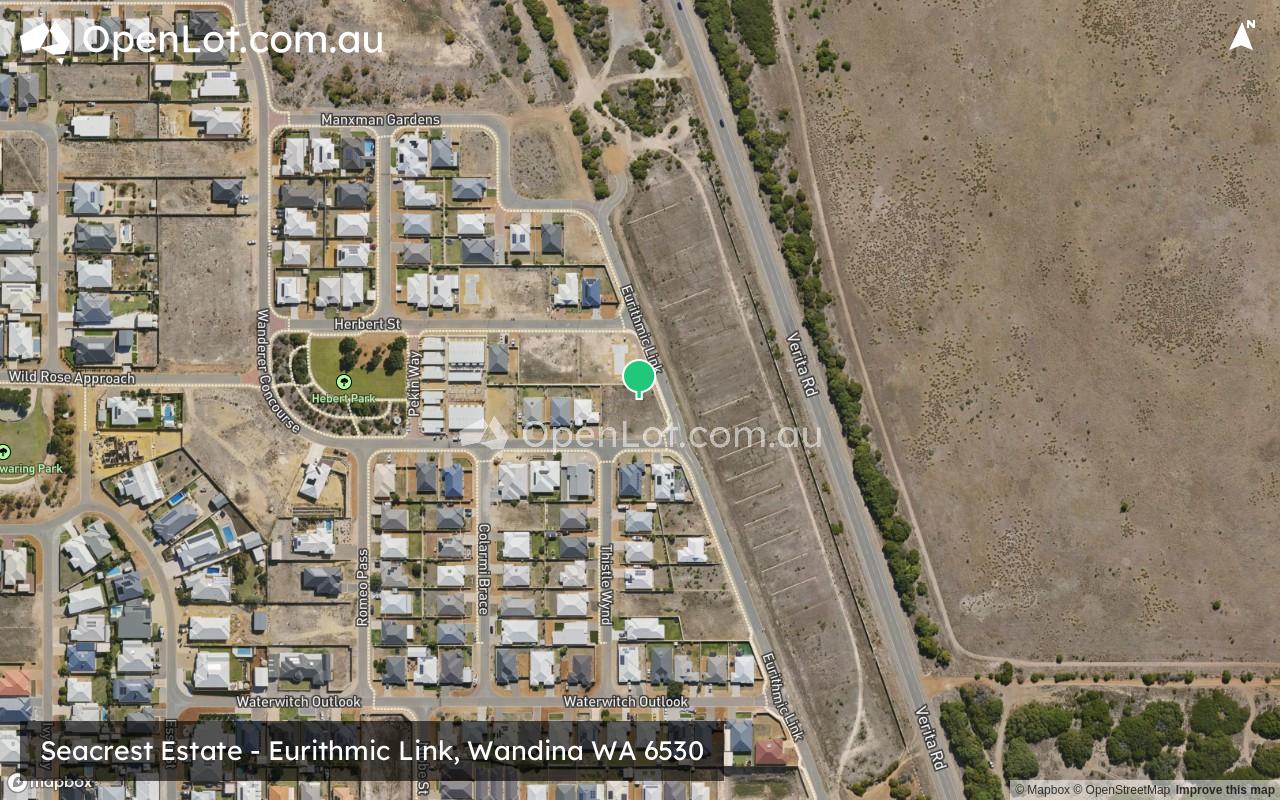 Satellite image for Seacrest Estate - Eurithmic Link, Wandina WA 6530