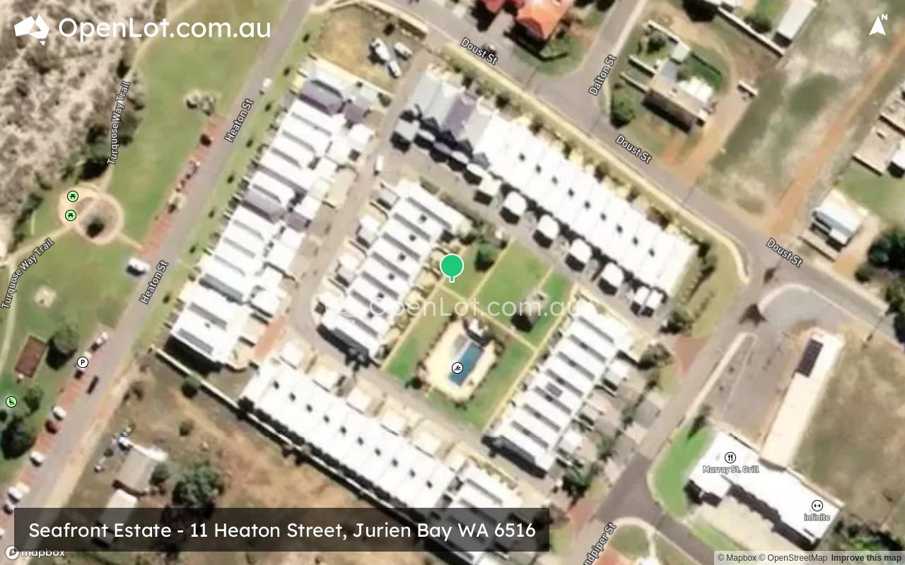 Satellite image for Seafront Estate - 11 Heaton Street, Jurien Bay WA 6516