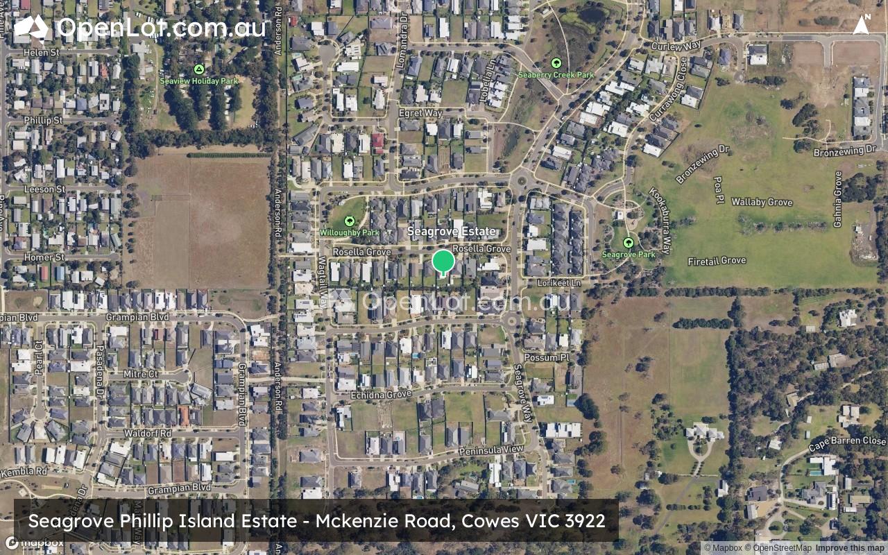 Satellite image for Seagrove Phillip Island Estate - Mckenzie Road, Cowes VIC 3922