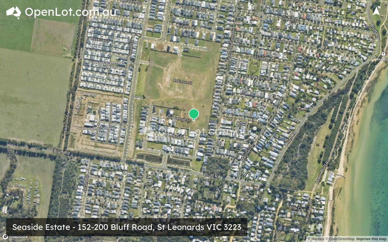 Satellite image for Seaside Estate - 152-200 Bluff Road, St Leonards VIC 3223