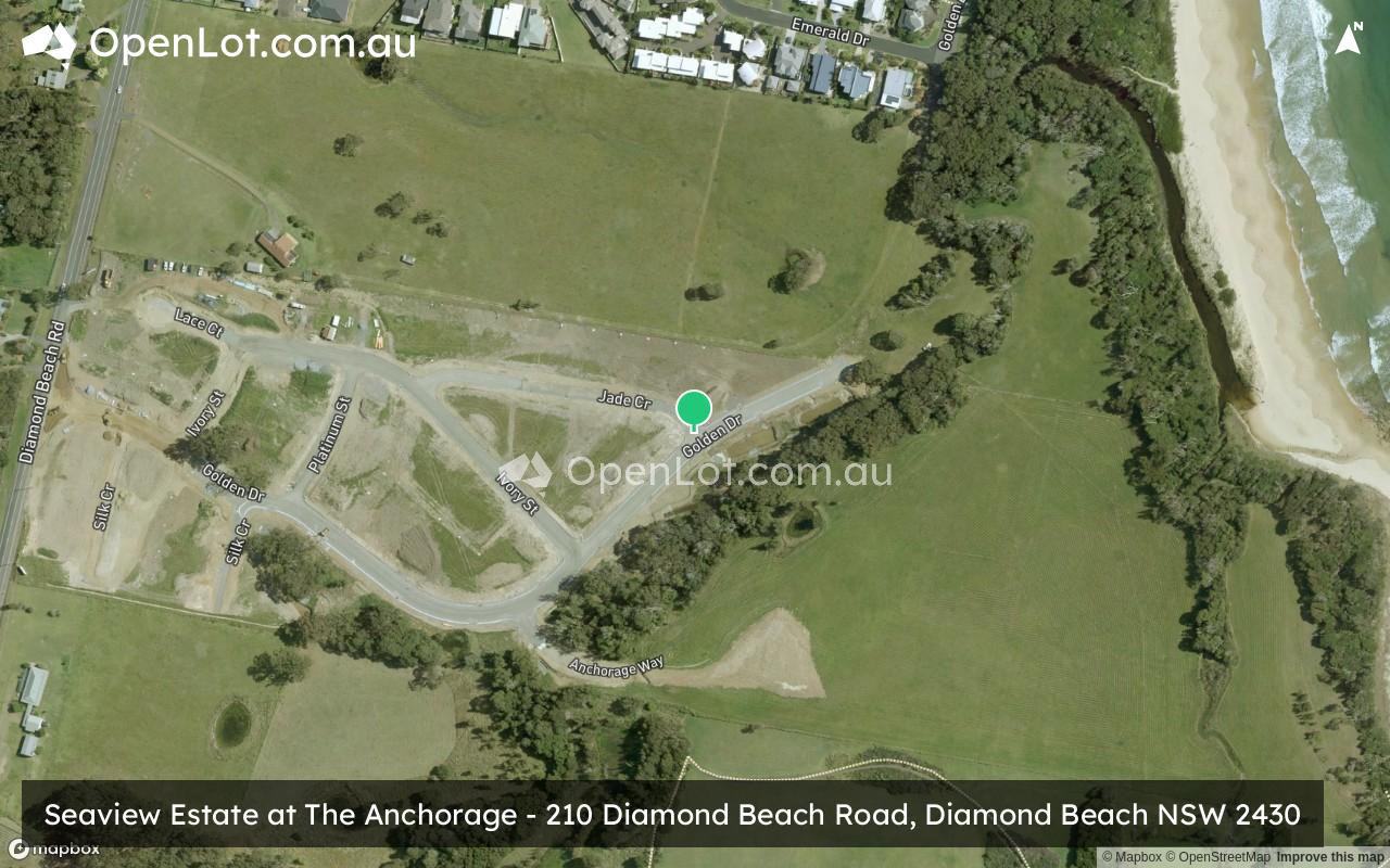 Satellite image for Seaview Estate at the Anchorage - 210 Diamond Beach Road, Diamond Beach NSW 2430