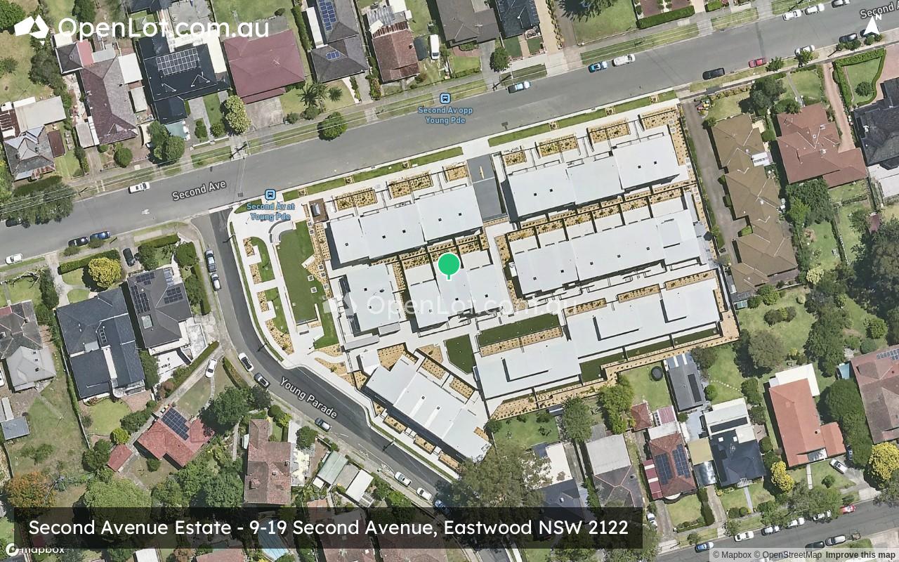 Satellite image for Second Avenue Estate - 9-19 Second Avenue, Eastwood NSW 2122