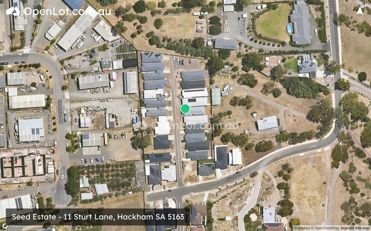 Satellite image for Seed Estate - 11 Sturt Lane, Hackham SA 5163