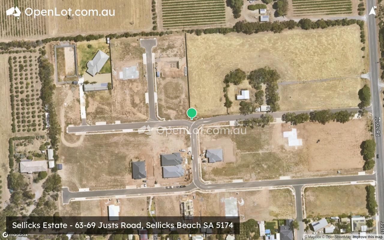 Satellite image for Sellicks Estate - 63-69 Justs Road, Sellicks Beach SA 5174