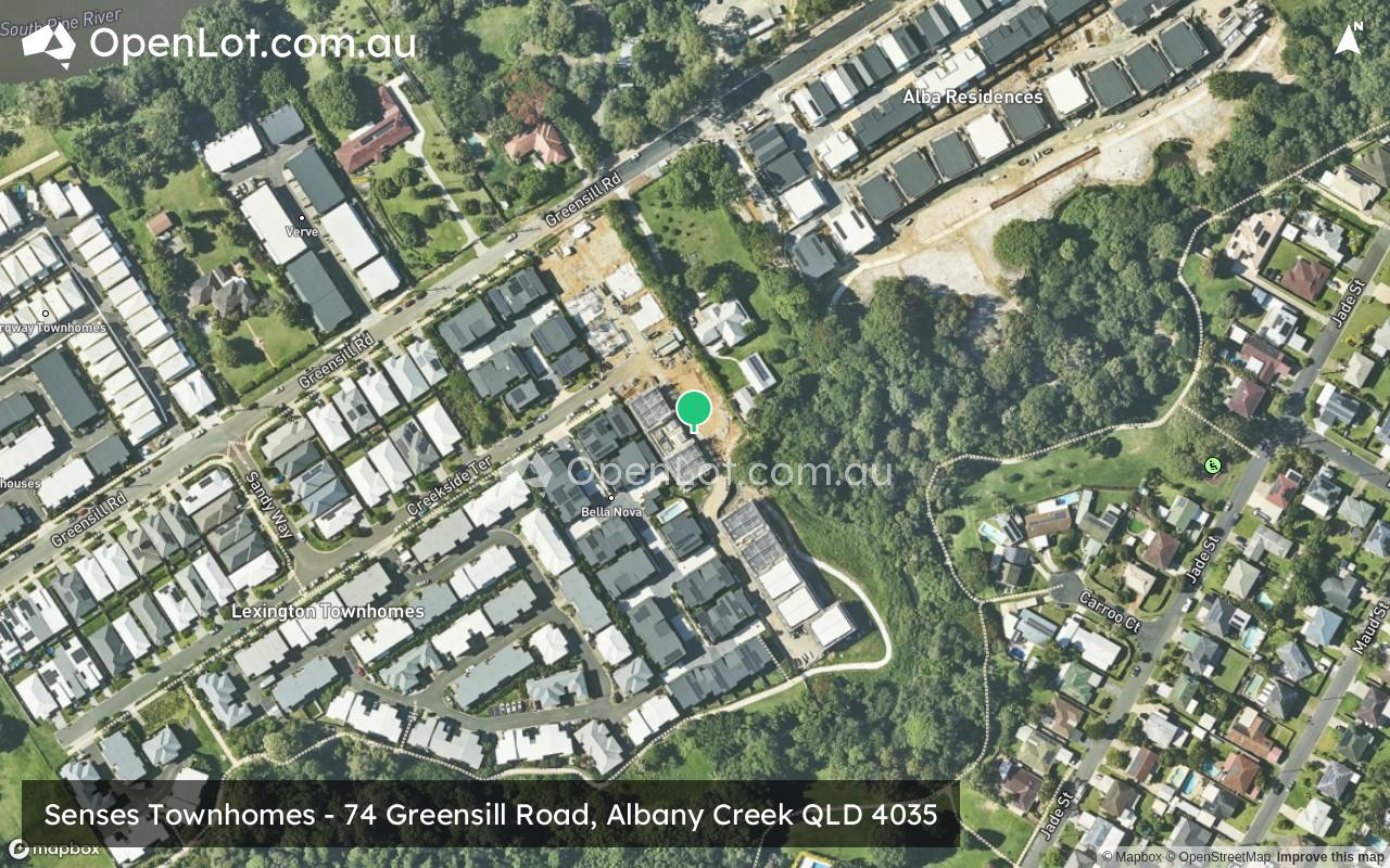 Satellite image for Senses Townhomes - 74 Greensill Road, Albany Creek QLD 4035