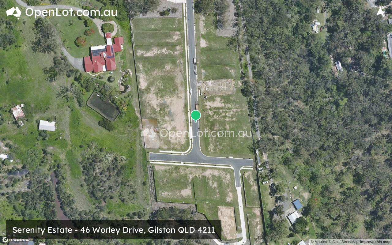 Satellite image for Serenity Estate - 46 Worley Drive, Gilston QLD 4211