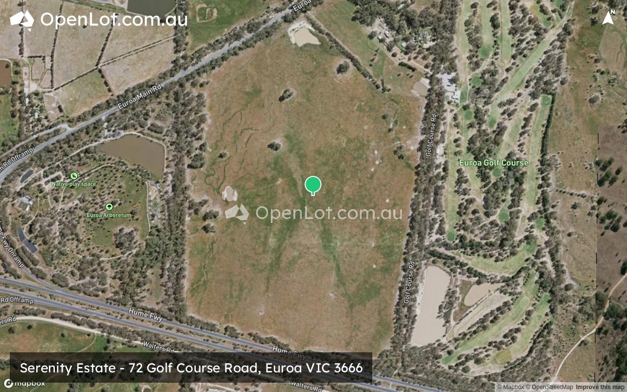 Satellite image for Serenity Estate - 72 Golf Course Road, Euroa VIC 3666