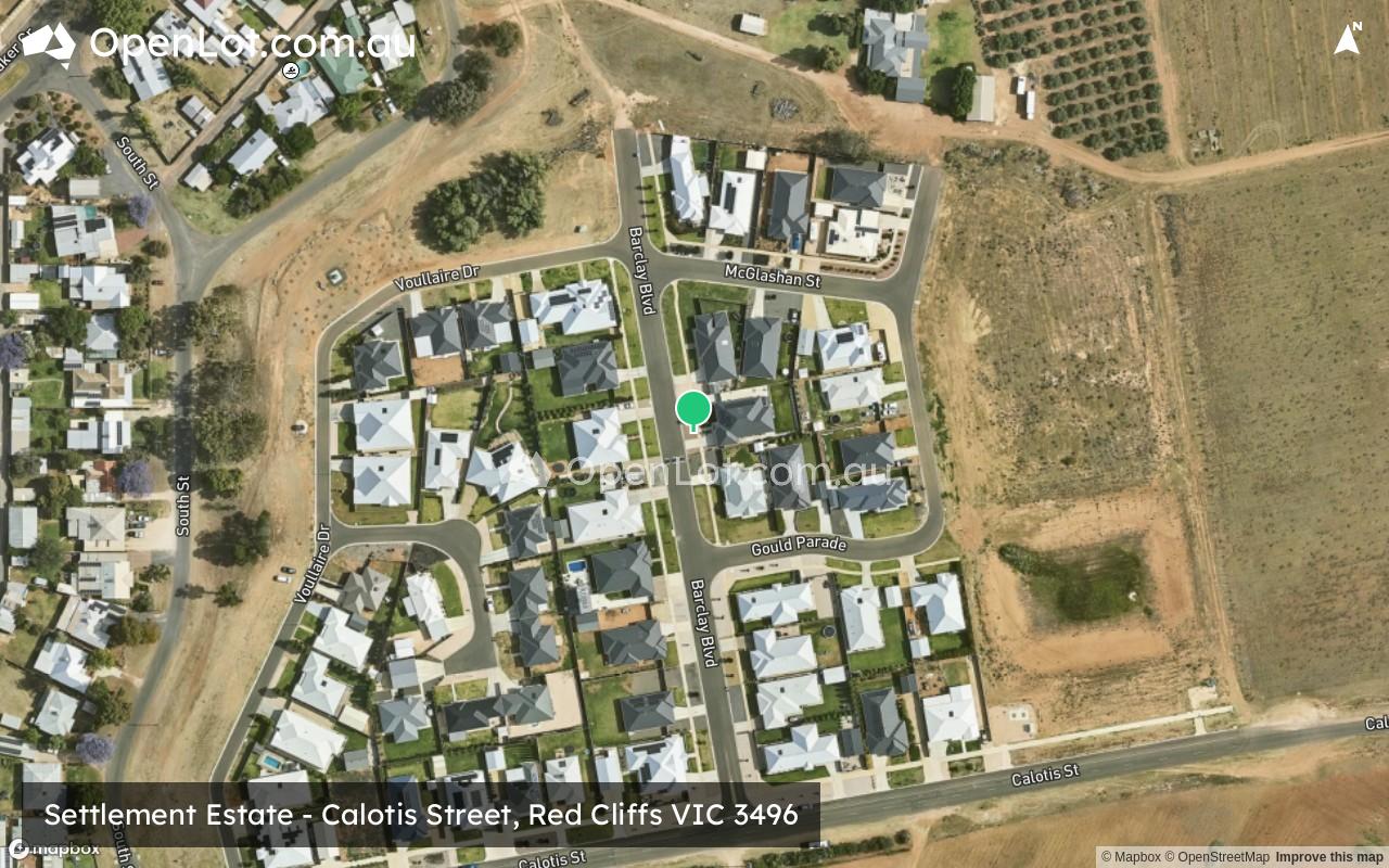 Satellite image for Settlement Estate - Calotis Street, Red Cliffs VIC 3496