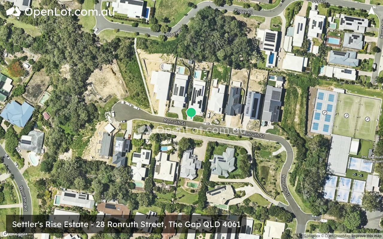 Satellite image for Settler's Rise Estate - 28 Ronruth Street, The Gap QLD 4061