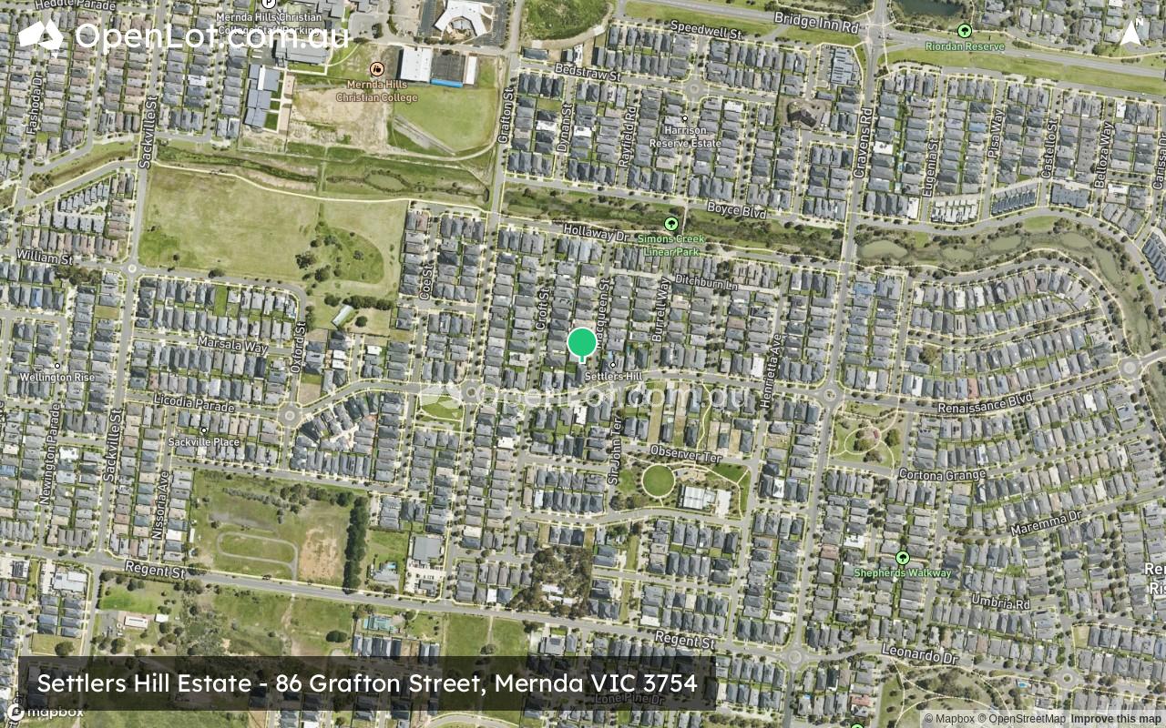 Satellite image for Settlers Hill Estate - 86 Grafton Street, Mernda VIC 3754