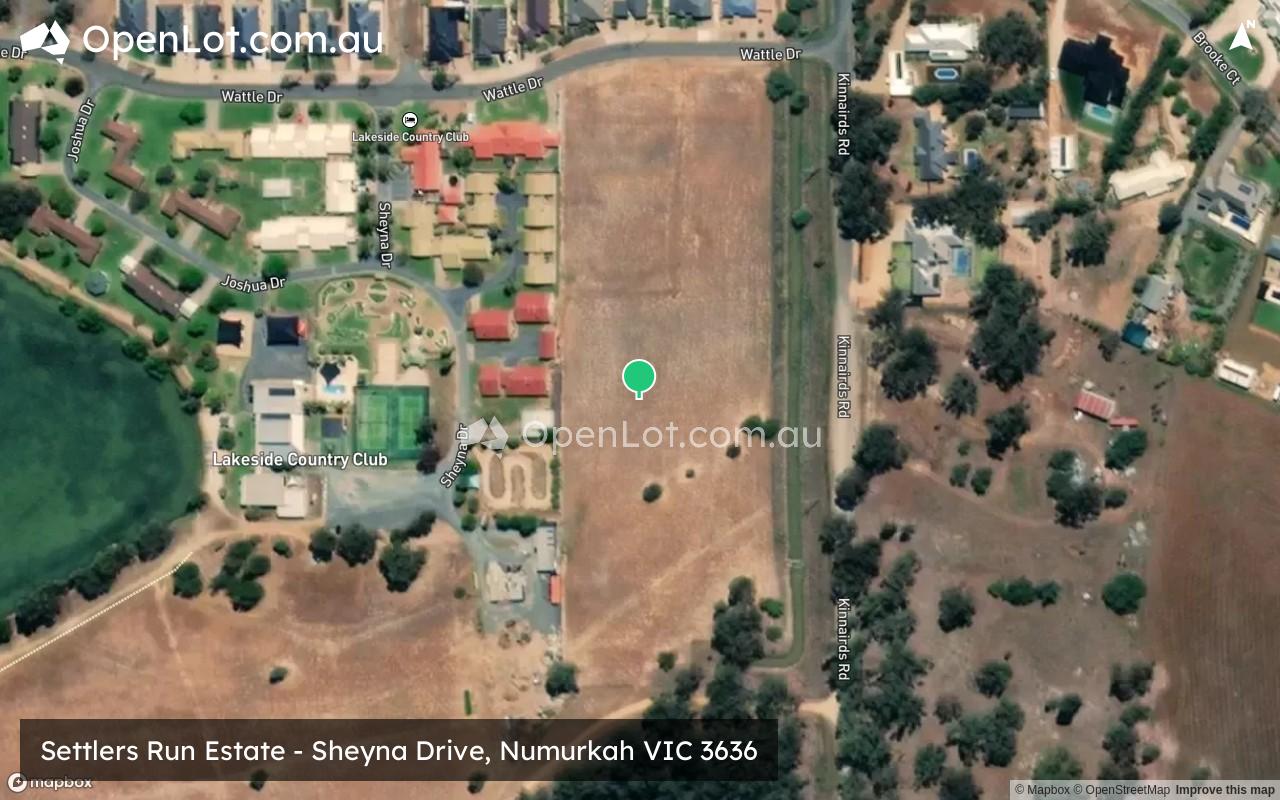Satellite image for Settlers Run Estate - Sheyna Drive, Numurkah VIC 3636
