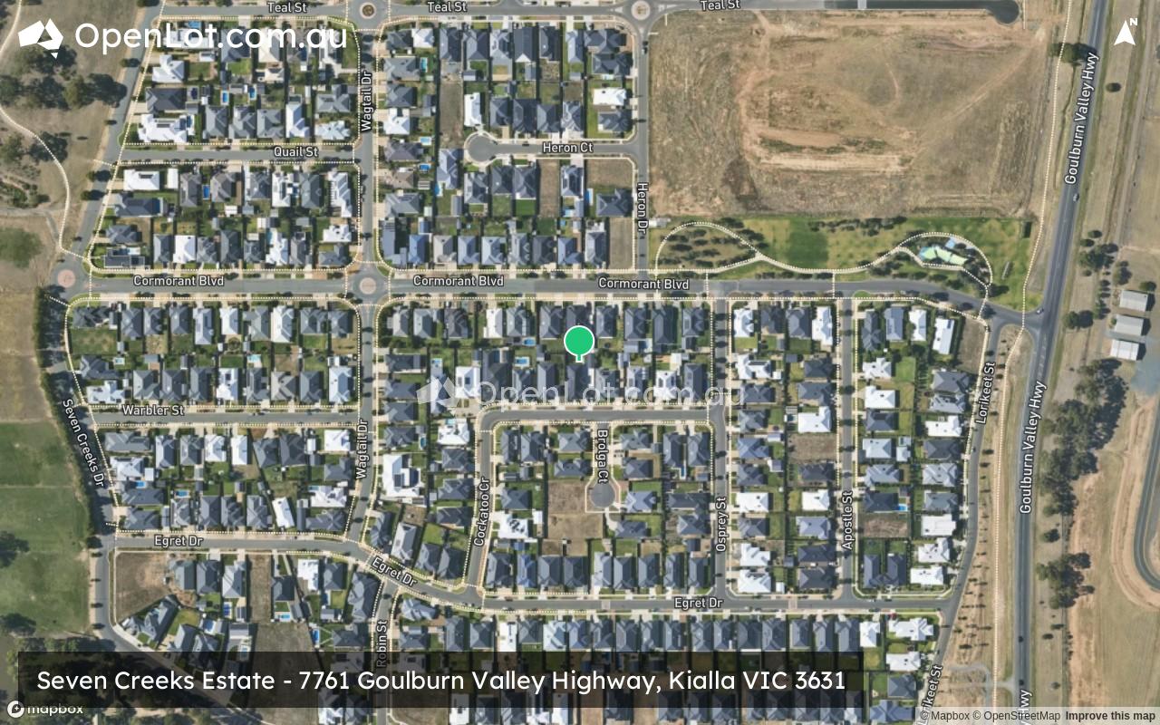 Satellite image for Seven Creeks Estate - 7761 Goulburn Valley Highway, Kialla VIC 3631