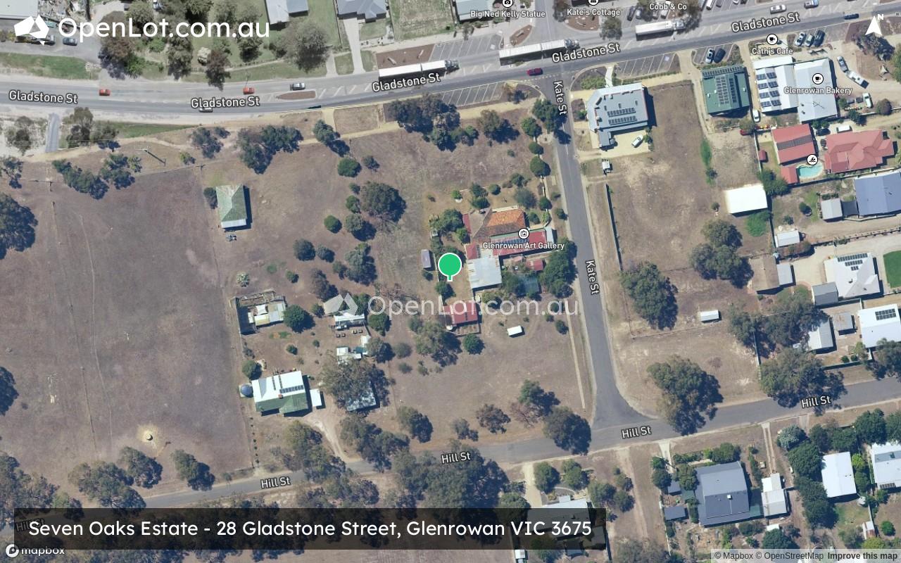 Satellite image for Seven Oaks Estate - 28 Gladstone Street, Glenrowan VIC 3675