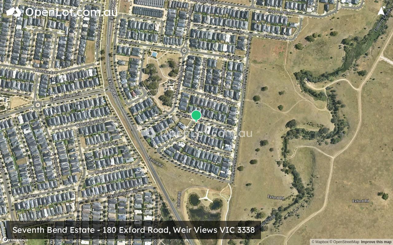 Satellite image for Seventh Bend Estate - 180 Exford Road, Weir Views VIC 3338