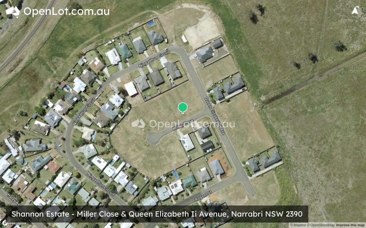 Satellite image for Shannon Estate - Miller Close & Queen Elizabeth Ii Avenue, Narrabri NSW 2390
