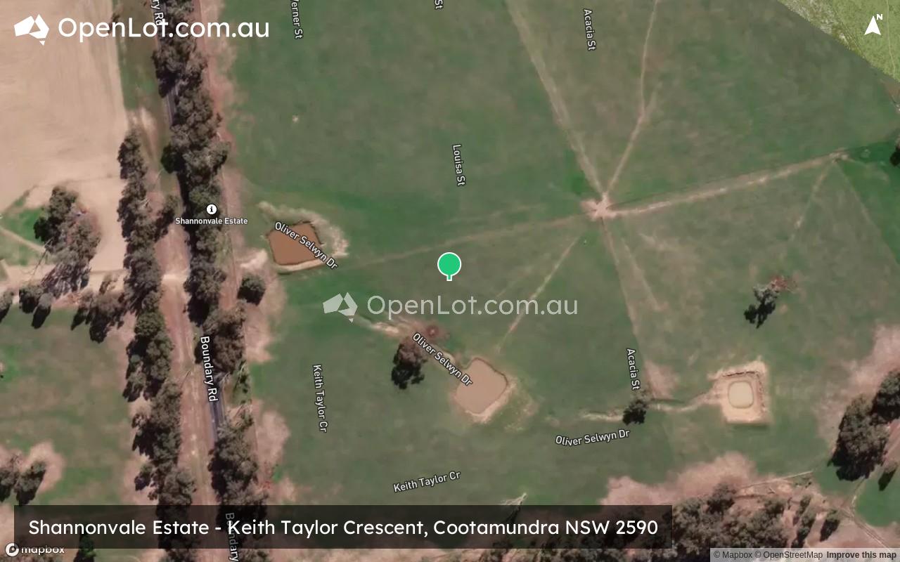 Satellite image for Shannonvale Estate - Keith Taylor Crescent, Cootamundra NSW 2590