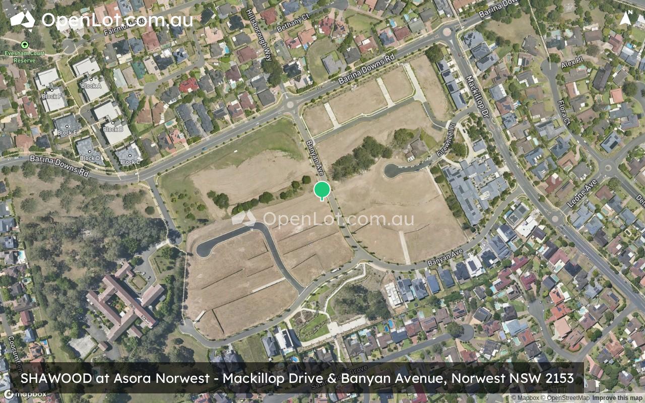 Satellite image for SHAWOOD at Asora Norwest - Mackillop Drive & Banyan Avenue, Norwest NSW 2153