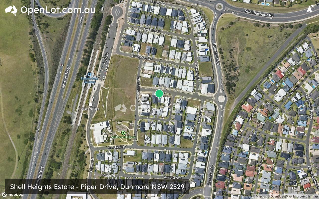 Satellite image for Shell Heights Estate - Piper Drive, Dunmore NSW 2529