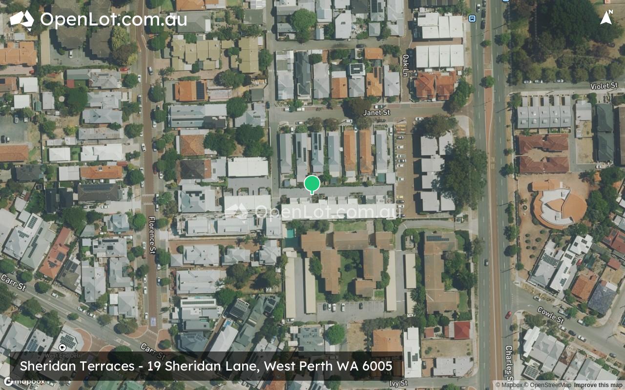 Satellite image for Sheridan Terraces - 19 Sheridan Lane, West Perth WA 6005
