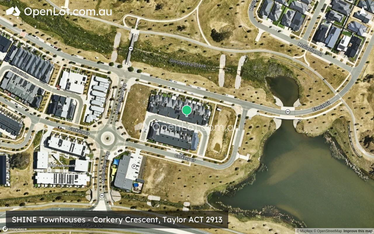 Satellite image for SHINE Townhouses - Corkery Crescent, Taylor ACT 2913