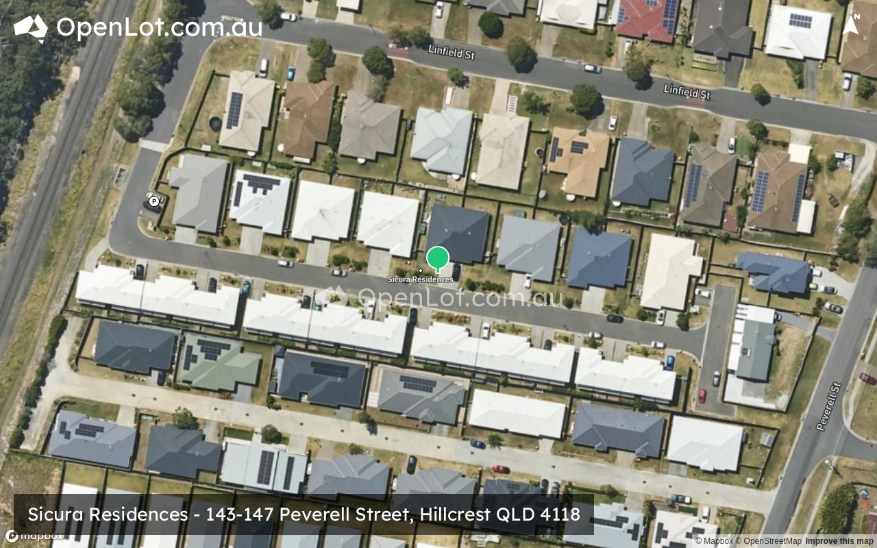 Satellite image for Sicura Residences - 143-147 Peverell Street, Hillcrest QLD 4118