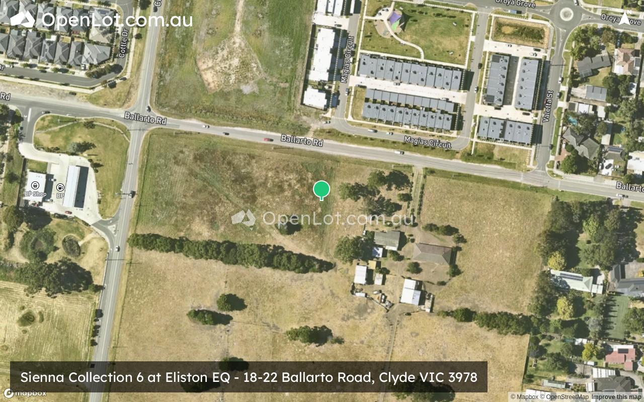 Satellite image for Sienna Collection 6 at Eliston EQ - 18-22 Ballarto Road, Clyde VIC 3978