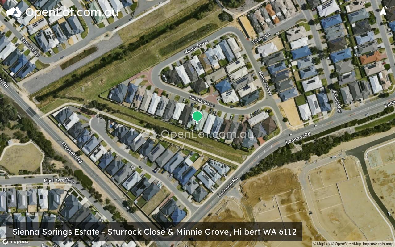 Satellite image for Sienna Springs Estate - Sturrock Close & Minnie Grove, Hilbert WA 6112