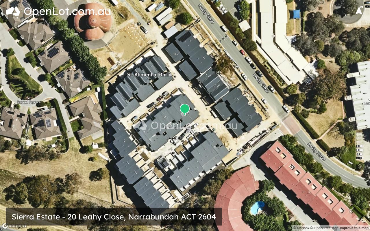 Satellite image for Sierra Estate - 20 Leahy Close, Narrabundah ACT 2604