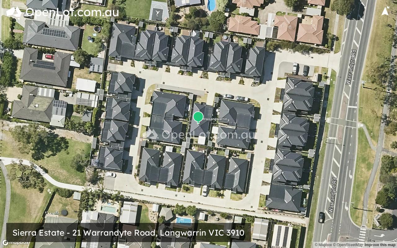 Satellite image for Sierra Estate - 21 Warrandyte Road, Langwarrin VIC 3910