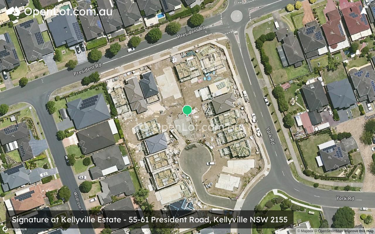Satellite image for Signature at Kellyville Estate - 55-61 President Road, Kellyville NSW 2155