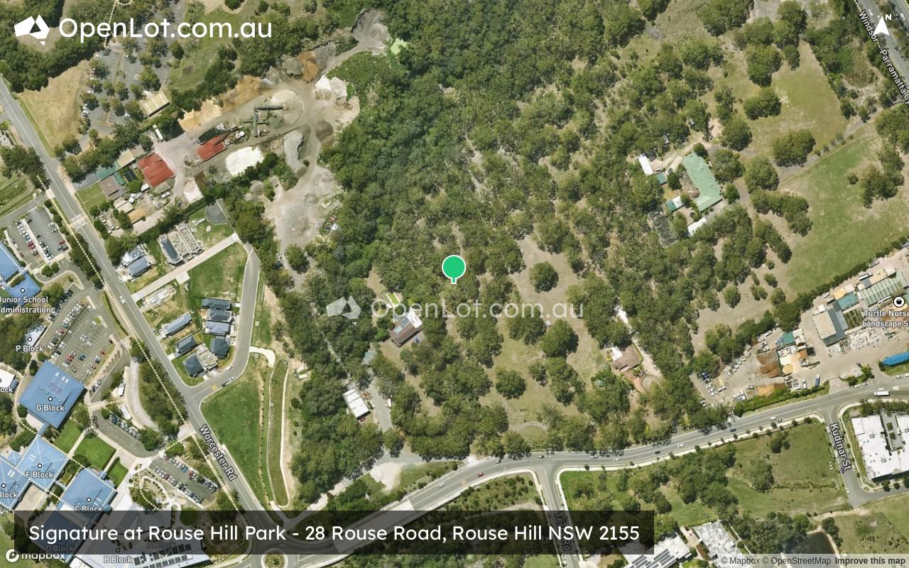 Satellite image for Signature at Rouse Hill Park - 28 Rouse Road, Rouse Hill NSW 2155