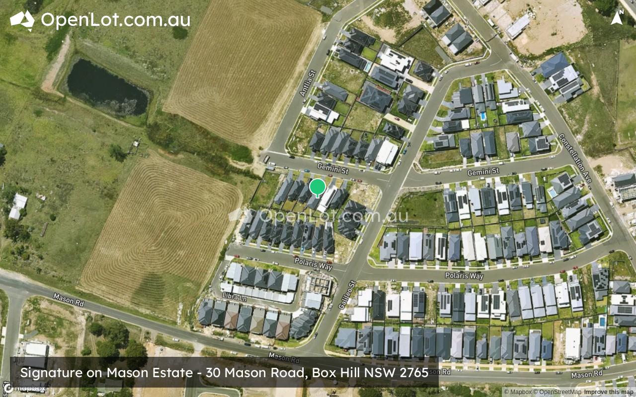 Satellite image for Signature on Mason Estate - 30 Mason Road, Box Hill NSW 2765