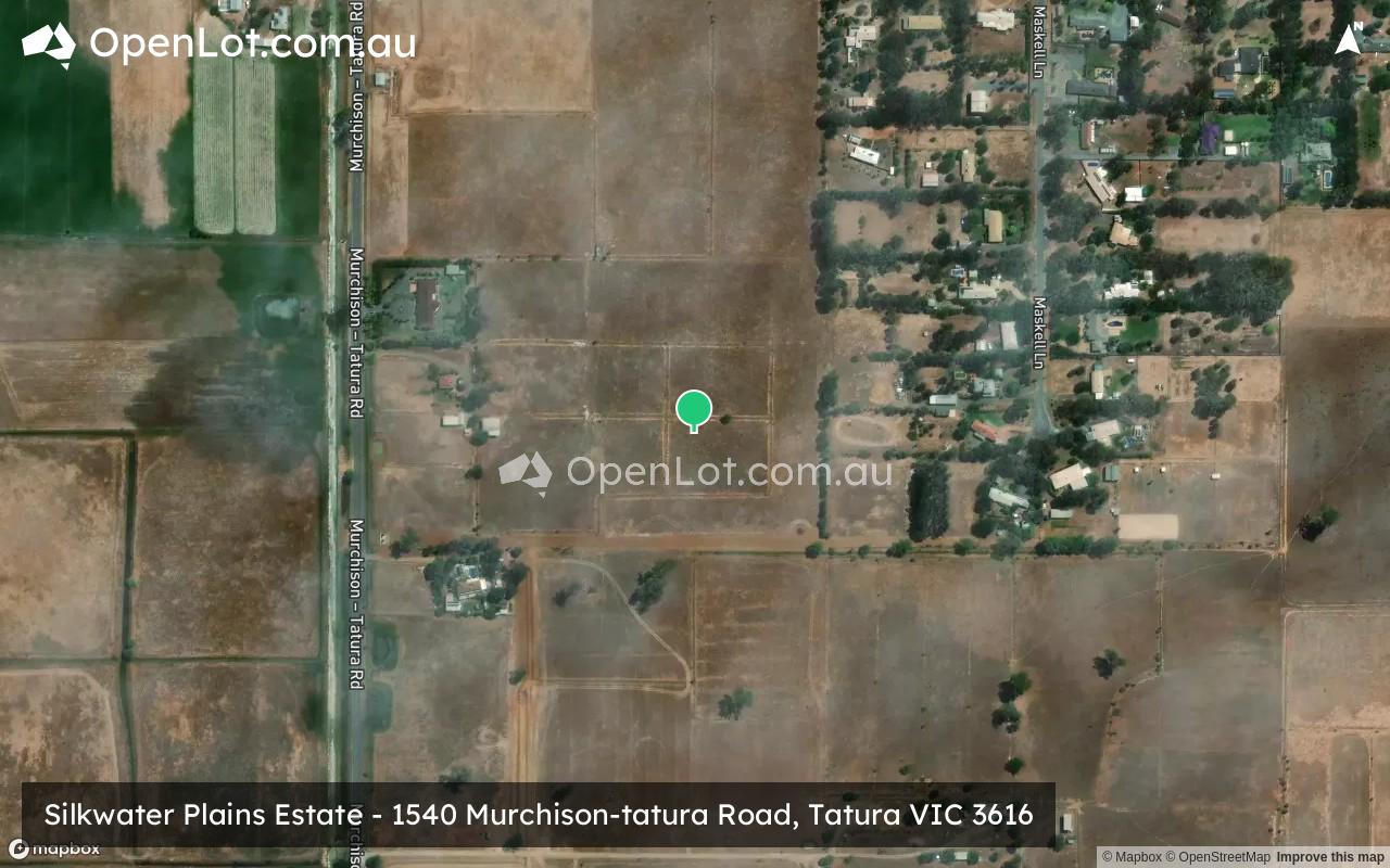 Satellite image for Silkwater Plains Estate - 1540 Murchison-tatura Road, Tatura VIC 3616
