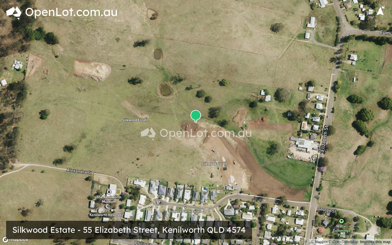 Satellite image for Silkwood Estate - 55 Elizabeth Street, Kenilworth QLD 4574