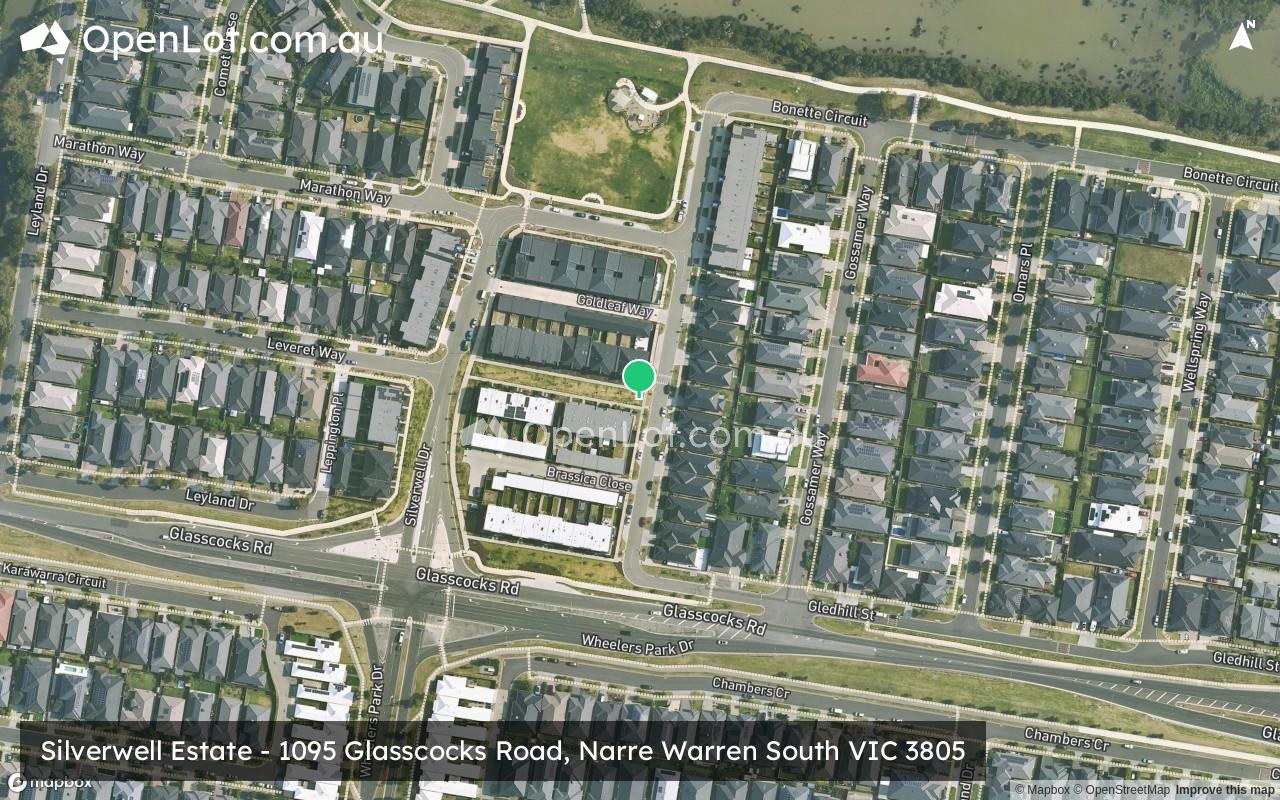 Satellite image for Silverwell Estate - 1095 Glasscocks Road, Narre Warren South VIC 3805