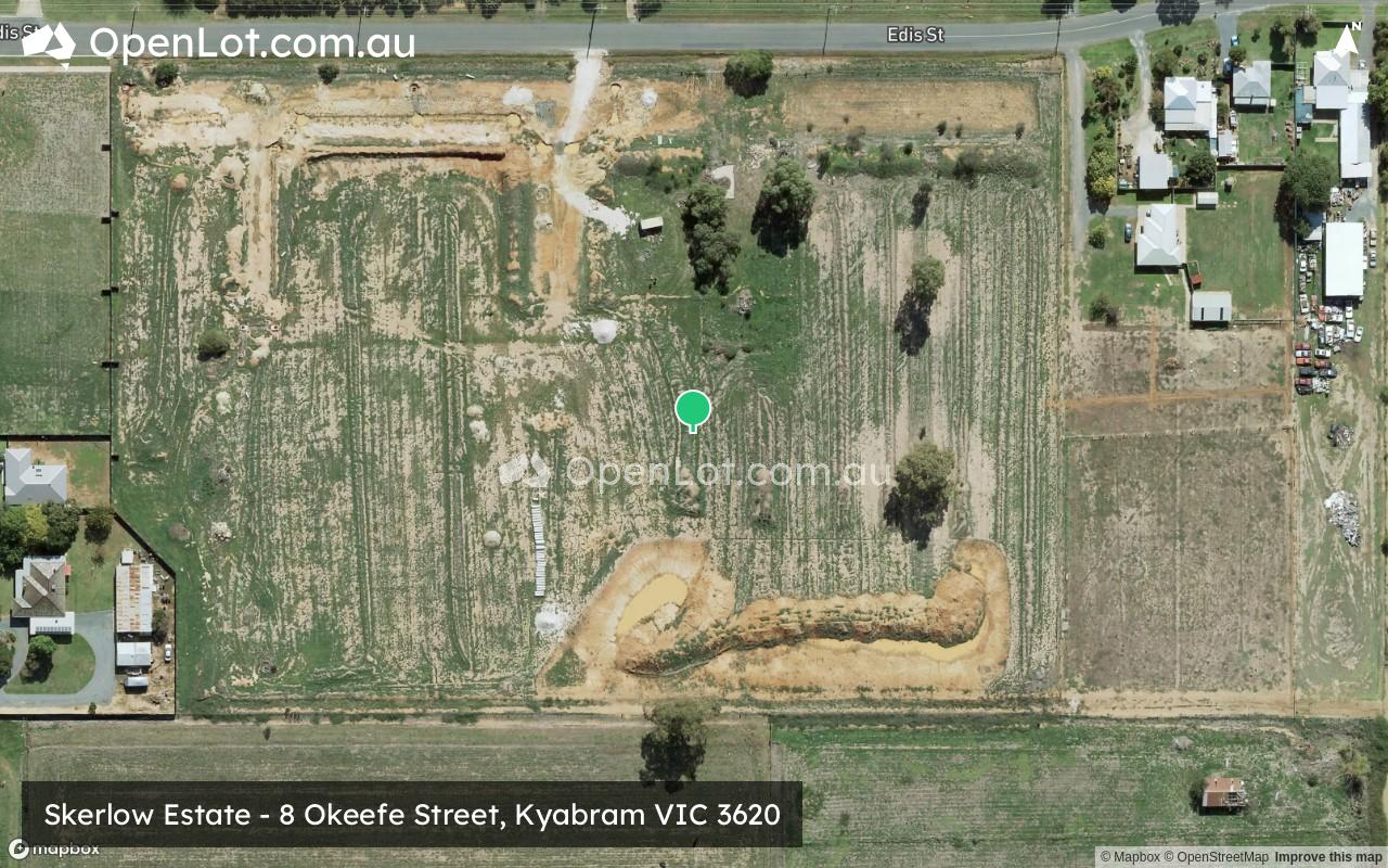 Satellite image for Skerlow Estate - 8 Okeefe Street, Kyabram VIC 3620