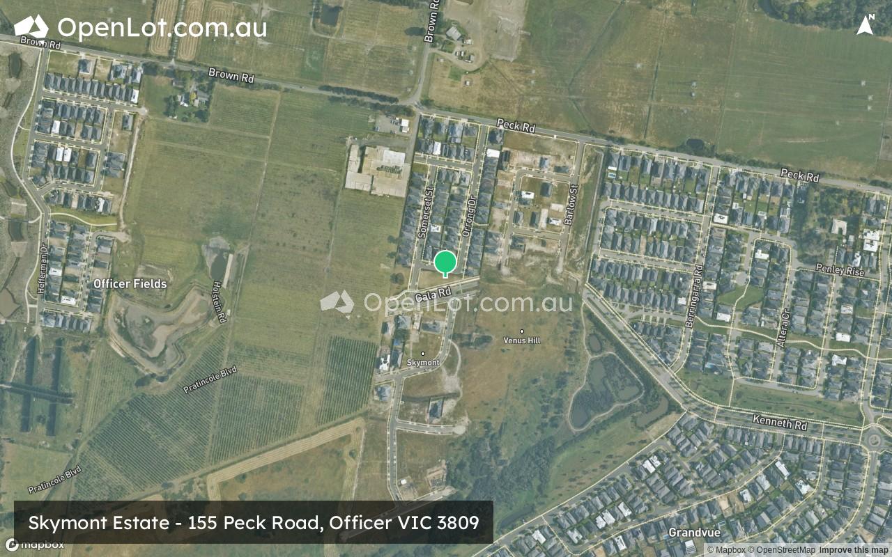 Satellite image for Skymont Estate - 155 Peck Road, Officer VIC 3809