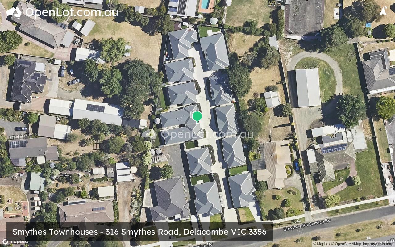 Satellite image for Smythes Townhouses - 316 Smythes Road, Delacombe VIC 3356