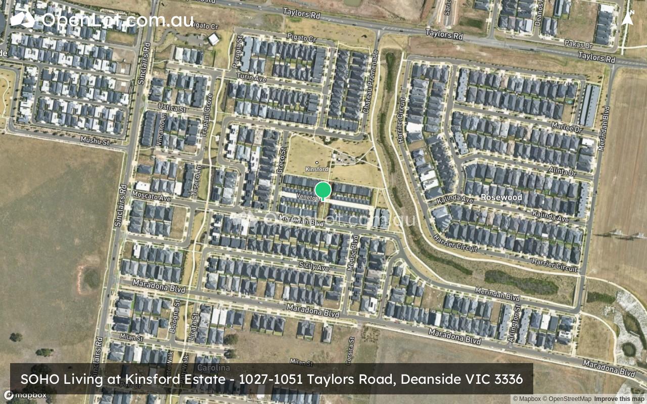 Satellite image for SOHO Living at Kinsford Estate - 1027-1051 Taylors Road, Deanside VIC 3336