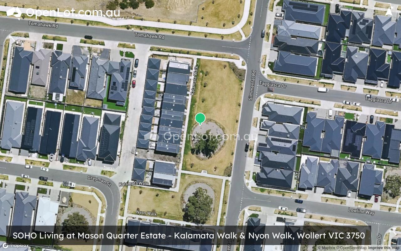 Satellite image for SOHO Living at Mason Quarter Estate - Kalamata Walk & Nyon Walk, Wollert VIC 3750
