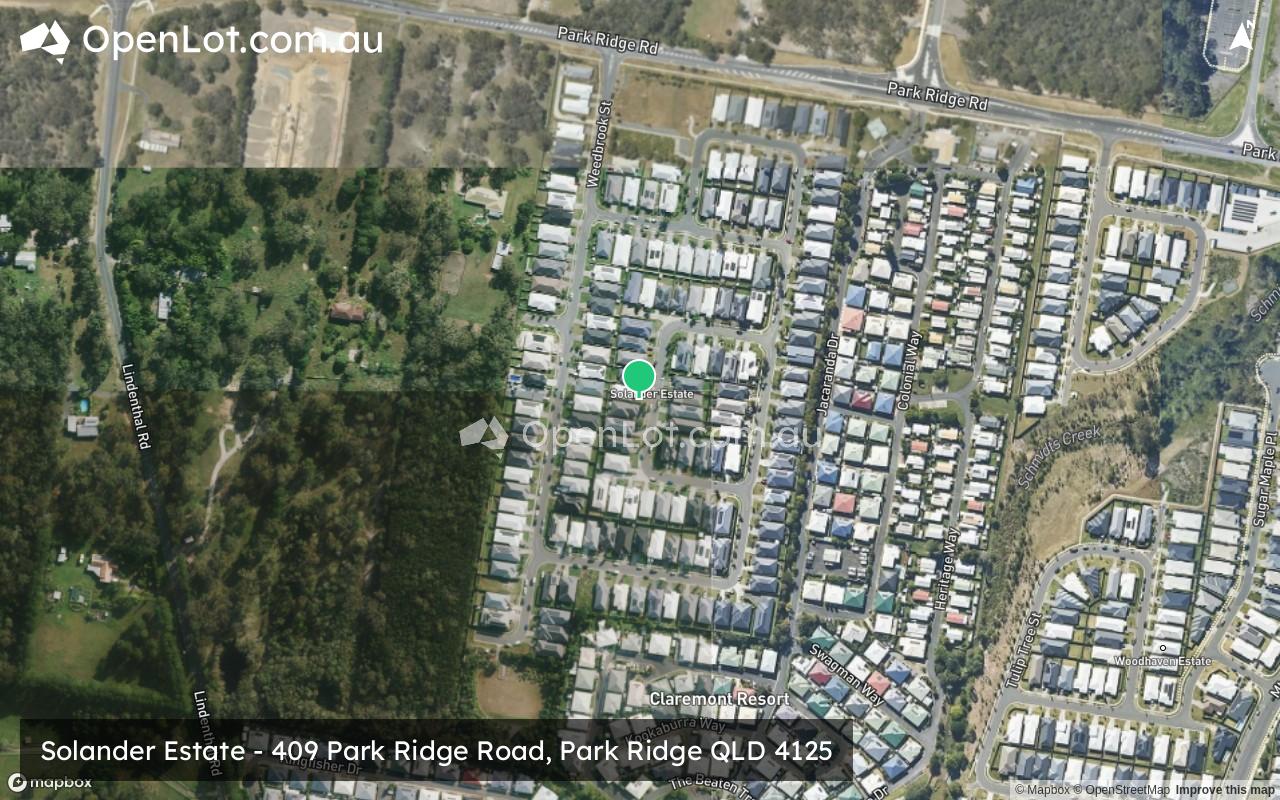Satellite image for Solander Estate - 409 Park Ridge Road, Park Ridge QLD 4125