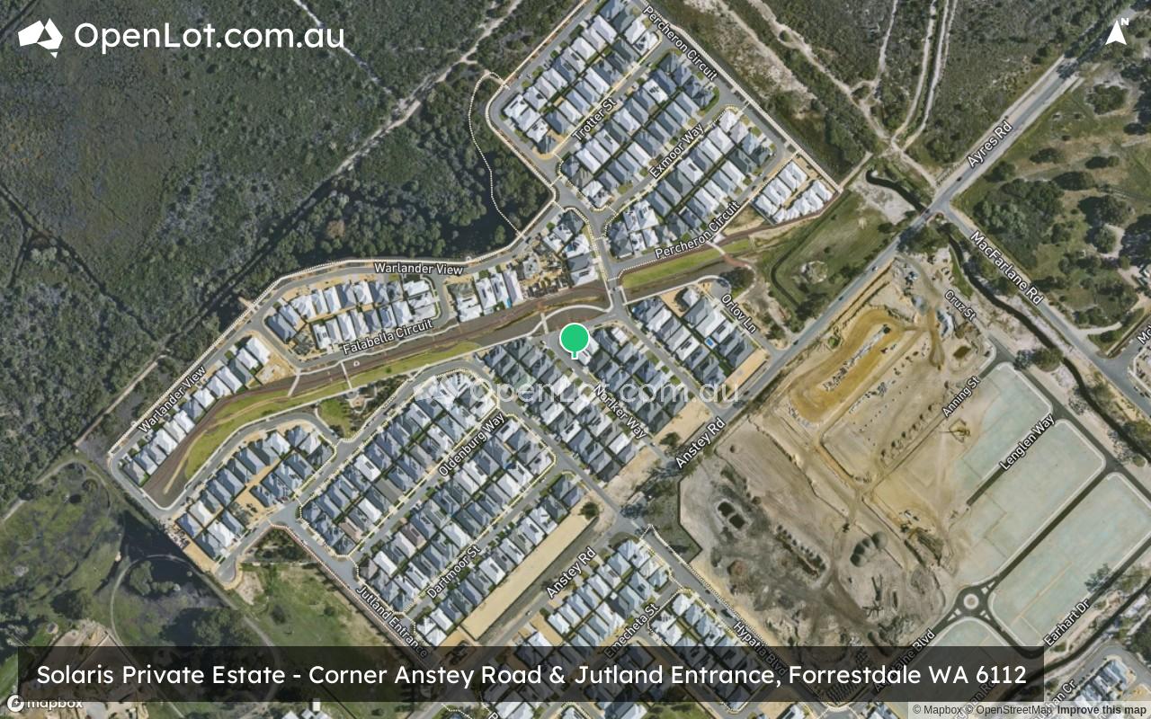 Satellite image for Solaris Private Estate - Corner Anstey Road & Jutland Entrance, Forrestdale WA 6112