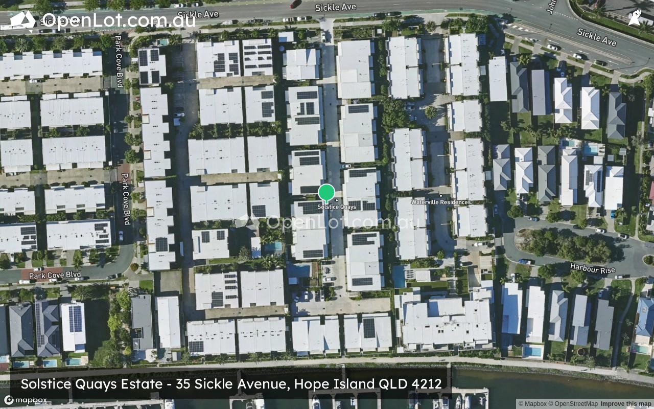 Satellite image for Solstice Quays Estate - 35 Sickle Avenue, Hope Island QLD 4212