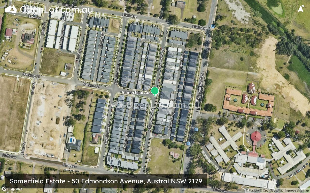 Satellite image for Somerfield Estate - 50 Edmondson Avenue, Austral NSW 2179