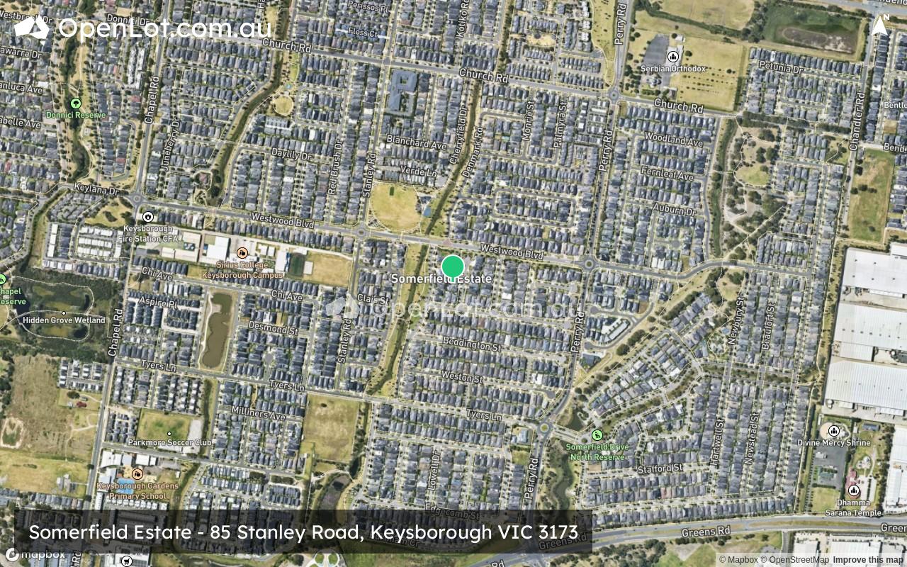 Satellite image for Somerfield Estate - 85 Stanley Road, Keysborough VIC 3173