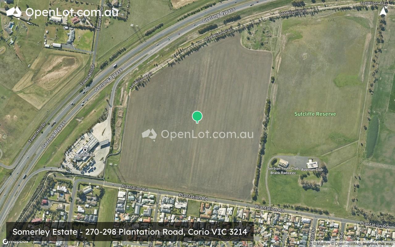 Satellite image for Somerley Estate - 270-298 Plantation Road, Corio VIC 3214