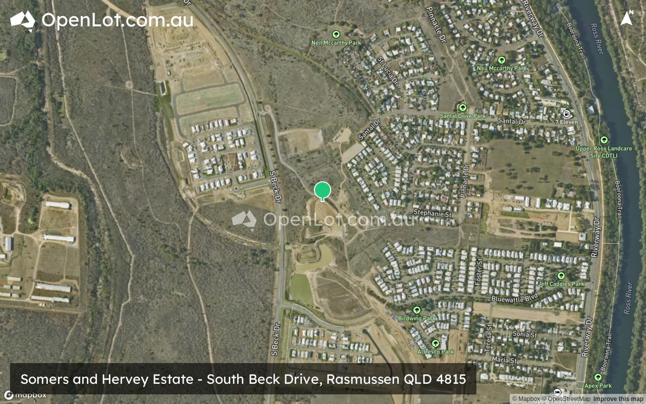 Satellite image for Somers and Hervey Estate - South Beck Drive, Rasmussen QLD 4815