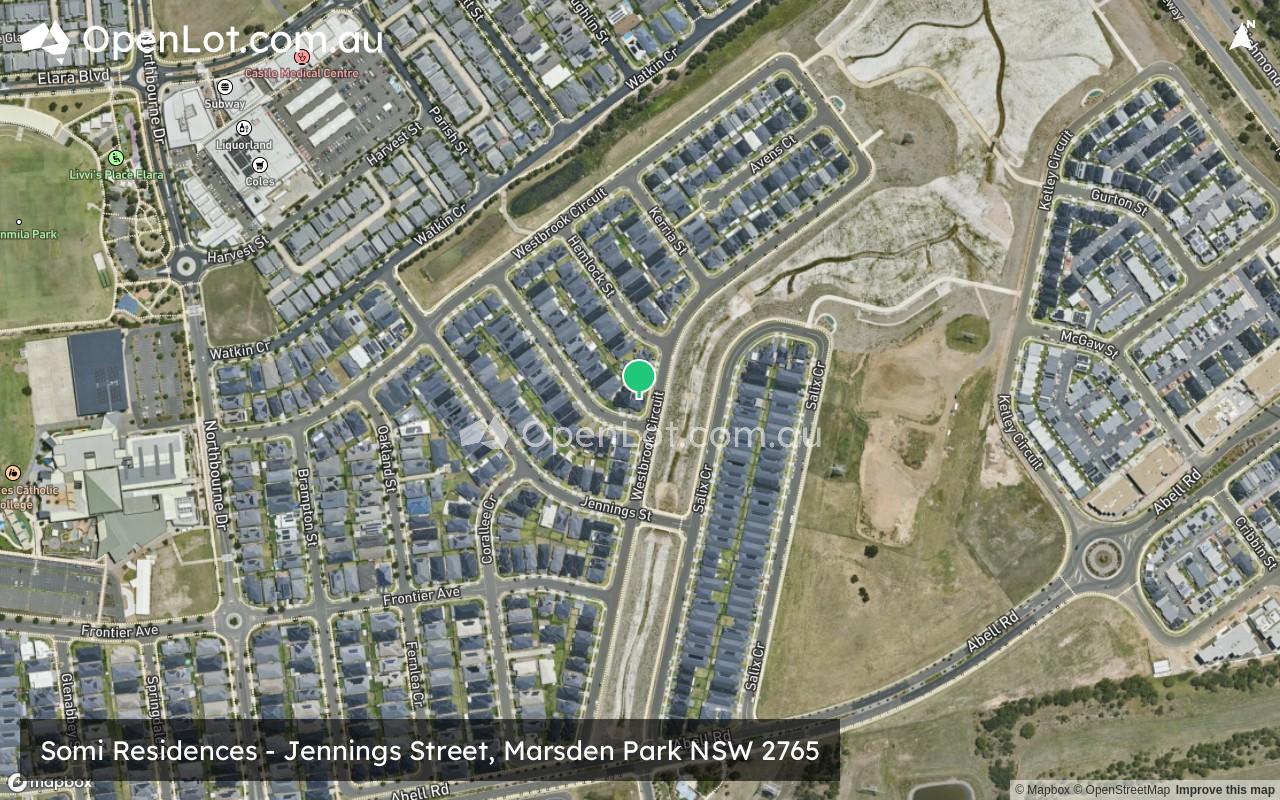 Satellite image for Somi Residences - Jennings Street, Marsden Park NSW 2765