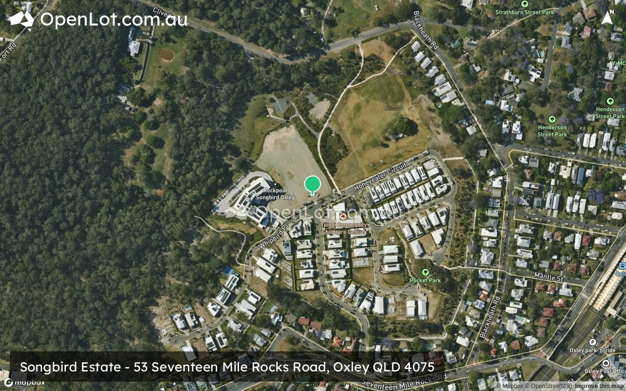 Satellite image for Songbird Estate - 53 Seventeen Mile Rocks Road, Oxley QLD 4075