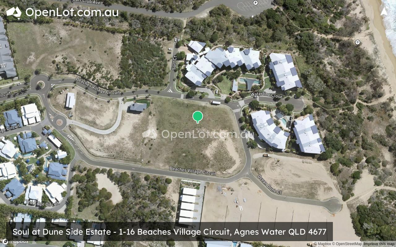 Satellite image for Soul at Dune Side Estate - 1-16 Beaches Village Circuit, Agnes Water QLD 4677